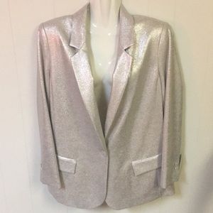 Women’s Zara Shiny Silver Blazer